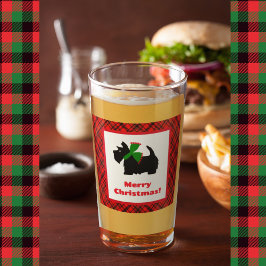 Scotty Dog y Tartán Feliz Navidad