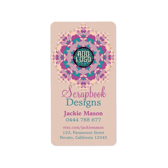 Scrapbook Crafts Pinks Product Address Pegatina La (Frente)
