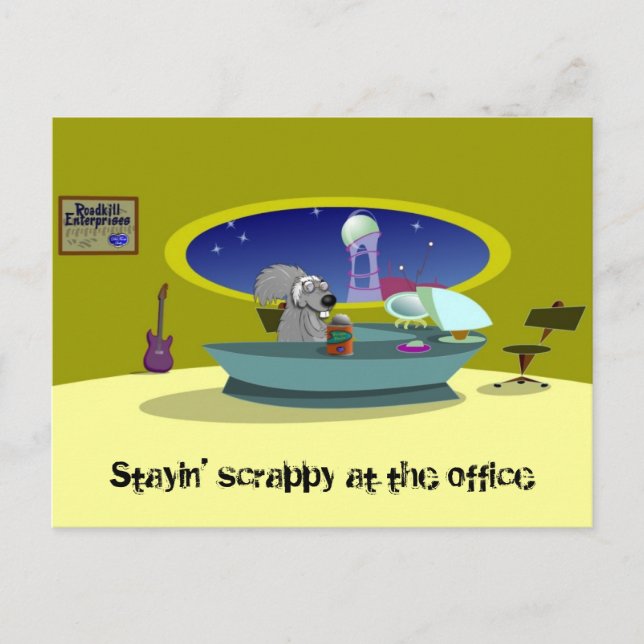 Scrappy Squirrel en la postal de la oficina (Anverso)