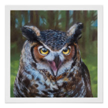Screeching Owl Poster Print