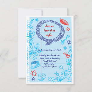 SCRIBBLES en la tarjeta de Fiesta NOTEPAPER Bat Ba