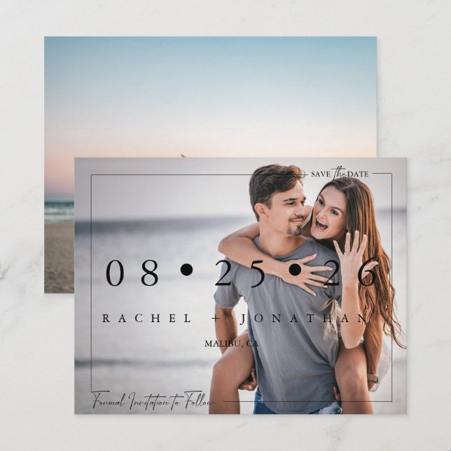 Script 2 Foto  | Guardar La Fecha (Anverso / Reverso)