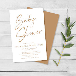 Script Baby Shower FLYER de tonos de la Tierra de
