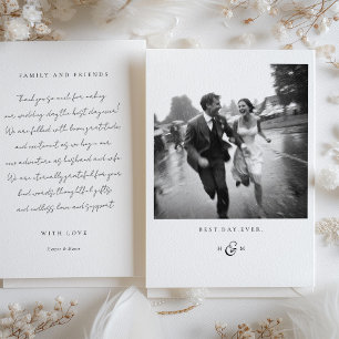 Script "Best Day Ever" Foto Tarjeta de agradecimie