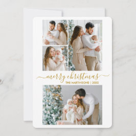 Script de caligrafía 4 foto Feliz Navidad oro