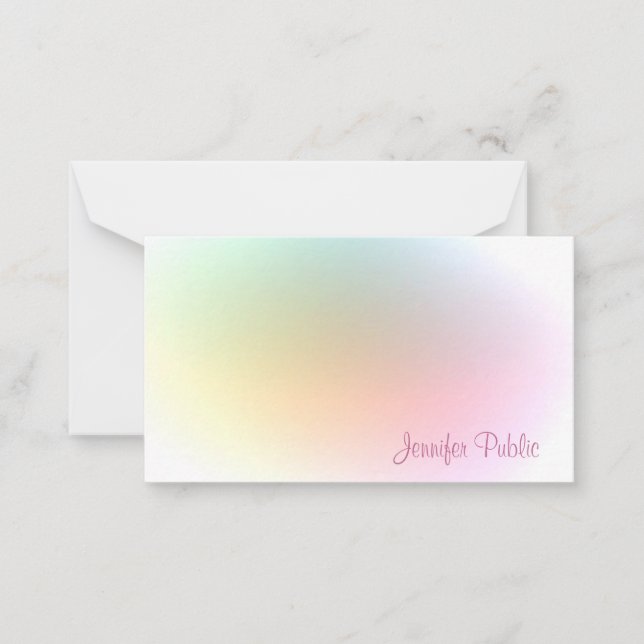 Script de caligrafía de plantilla colorido moderno (Anverso)