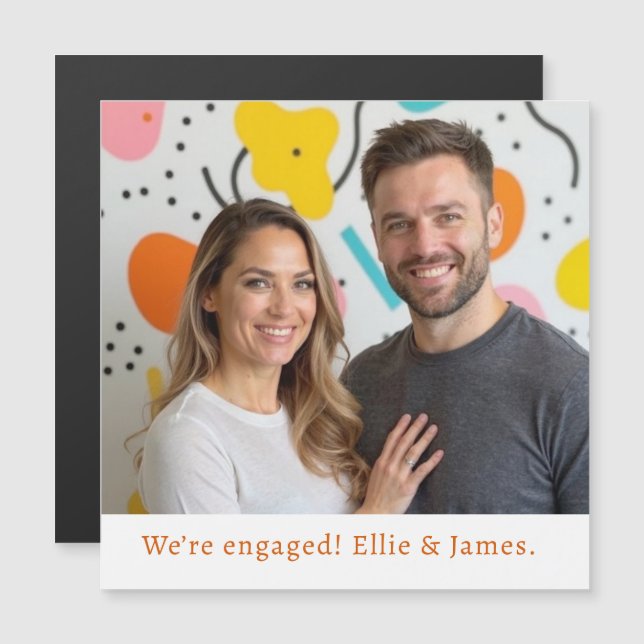 Script de Invitación de compromiso de nombre de fo (Anverso/Reverso)