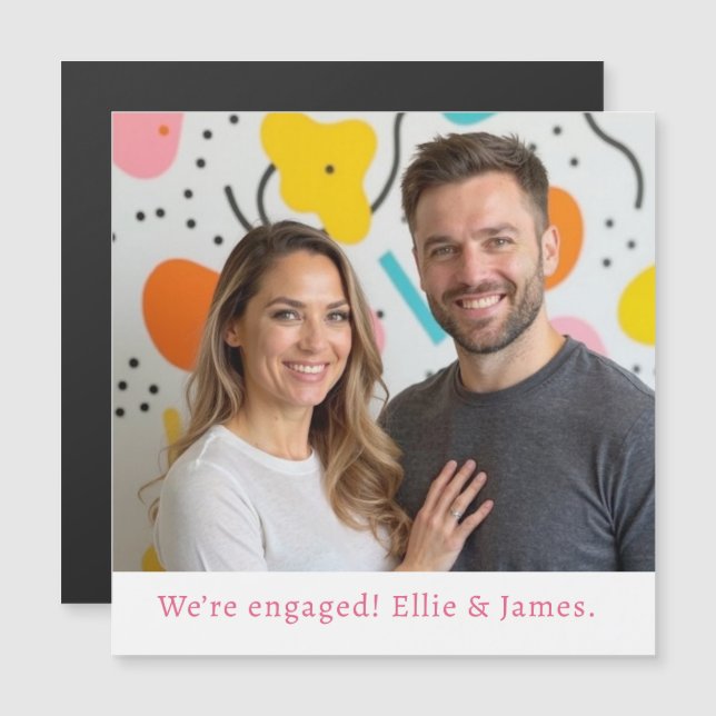 Script de Invitación de compromiso de nombre de fo (Anverso/Reverso)