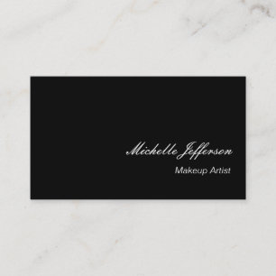 Script de maquillaje Tarjeta de visita negra