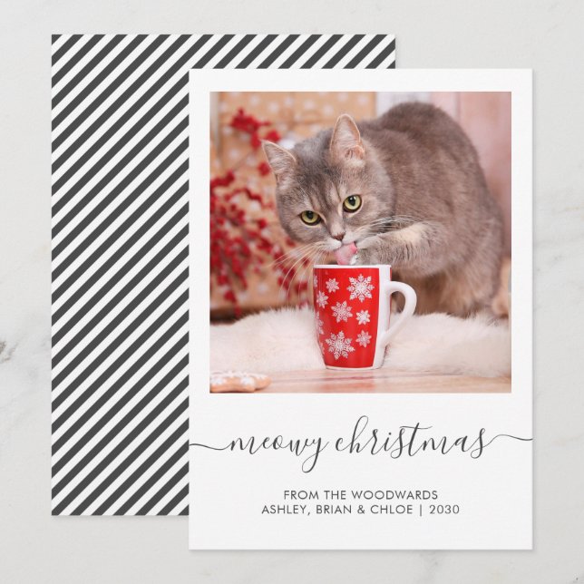 Script de Meowy Navidad con foto de gato personali (Anverso / Reverso)