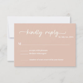 Script de moda de Boho Rubor RSVP