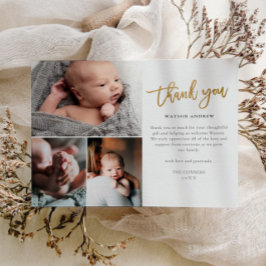 Script de presupuesto 3 Foto Tarjeta de agradecimi