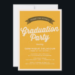 SCRIPT DE RETRO MUSTARD | INVITACIÓN DE LA PARTE D<br><div class="desc">SCRIPT DE RETRO MUSTARD | GRADUATION PARTY INVITATION Vintage inspiró la invitación a una fiesta de graduación con tipografía retro. Se pueden encontrar otros colores y artículos similares en mi tienda.</div>