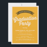 SCRIPT DE RETRO MUSTARD | INVITACIÓN DE LA PARTE D<br><div class="desc">SCRIPT DE RETRO MUSTARD | GRADUATION PARTY INVITATION Vintage inspiró la invitación a una fiesta de graduación con tipografía retro. Se pueden encontrar otros colores y artículos similares en mi tienda.</div>