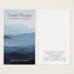 Script Earring Blue Mountains Jewelry Display Card