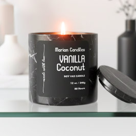 Script Etiqueta de velas personalizada en blanco y