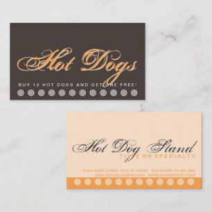 script HOT DOGS tarjeta de fidelización de client