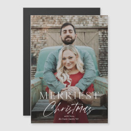 Script Merriest Navidades Foto Tarjeta magnética