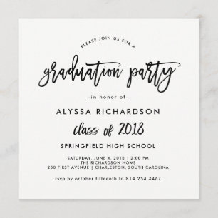 Script moderno Invitación a la fiesta de graduaci