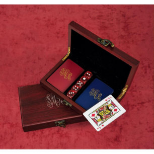 Script Monograma Box con juego de 2 tarjetas de re