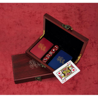 Script Monograma Box con juego de 2 tarjetas de re