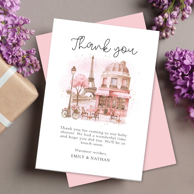 Script Paris Patisserie Gracias Tarjeta Baby Showe (Subido por el creador)