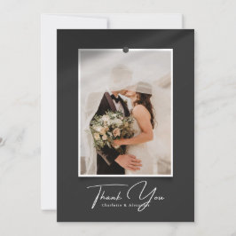 Script Photo Frame Shadow Effect Gracias tarjeta