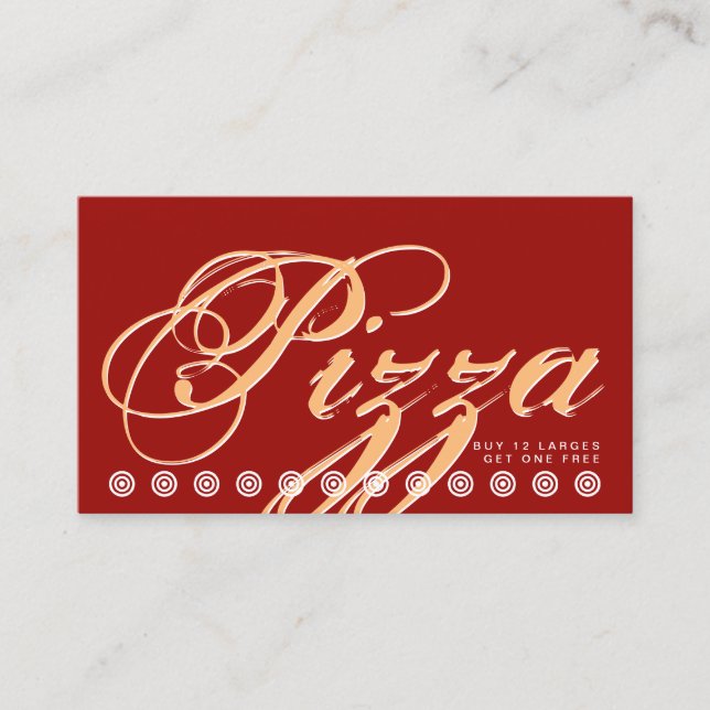 script PIZZA tarjeta de fidelización de clientes (Anverso)