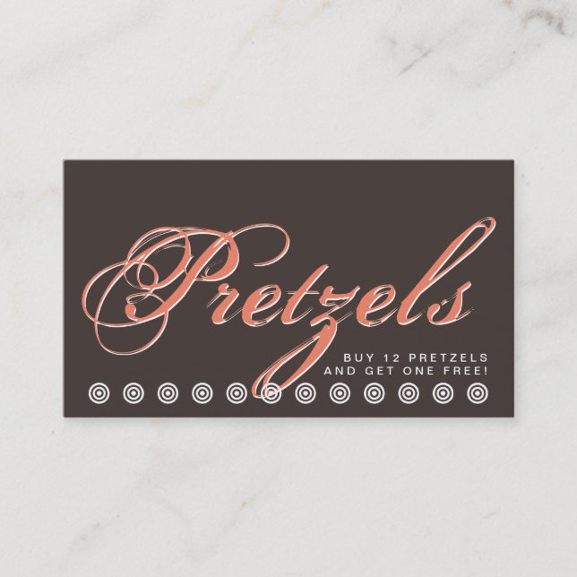 script PRETZELS tarjeta de fidelidad al cliente (Anverso)
