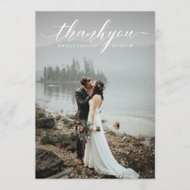 Script romántico Boda Gracias tarjeta de foto