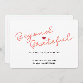 Script simple con corazón - Tarjeta de agradecimie