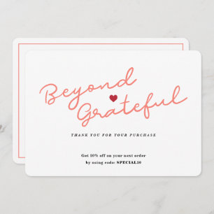 Script simple con corazón - Tarjeta de agradecimie