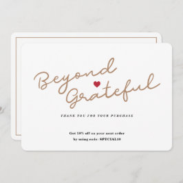 Script simple con corazón - Tarjeta de agradecimie