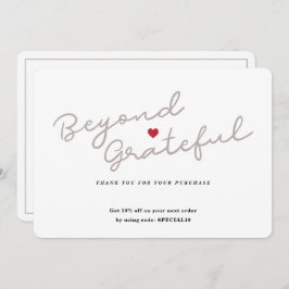 Script simple con corazón - Tarjeta de agradecimie