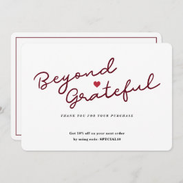 Script simple con corazón - Tarjeta de agradecimie