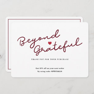 Script simple con corazón - Tarjeta de agradecimie