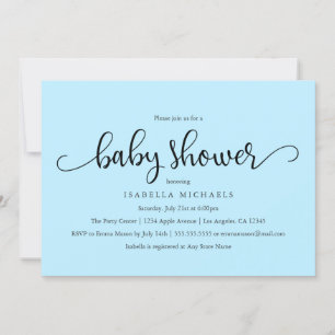 Script simple Invitación de Baby Shower