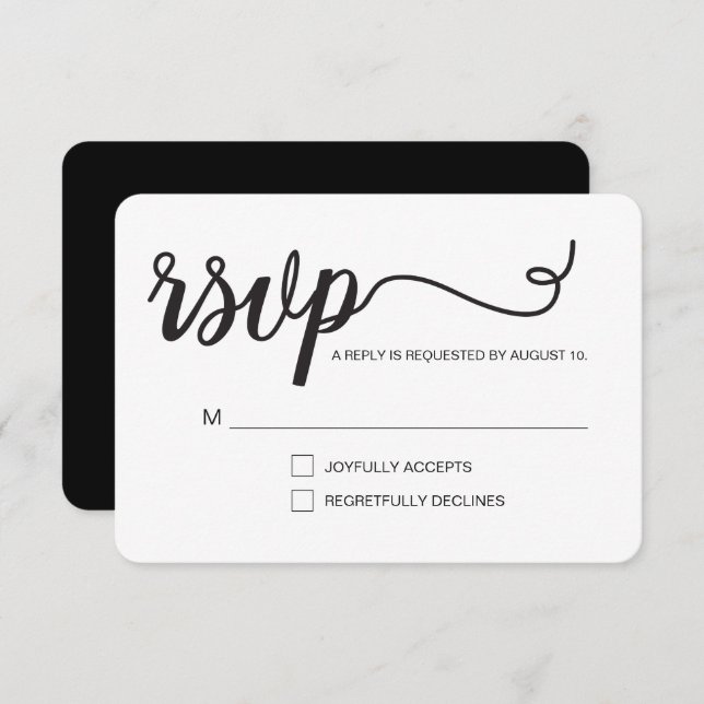 Script simple RSVP sin correo reservado asiento (Anverso / Reverso)