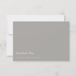 Script Tarjeta de fiesta de Bachelorette blanca y
