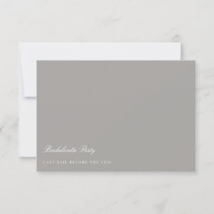Script Tarjeta de fiesta de Bachelorette blanca y 