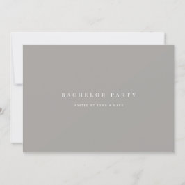Script Tarjeta de invitación de Bachelor Blanco y