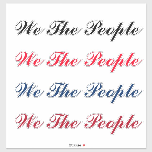Script We The People Pegatina (Hoja)