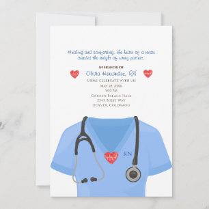 Scrubs, Stethoscope e Invitación a la Enfermería c