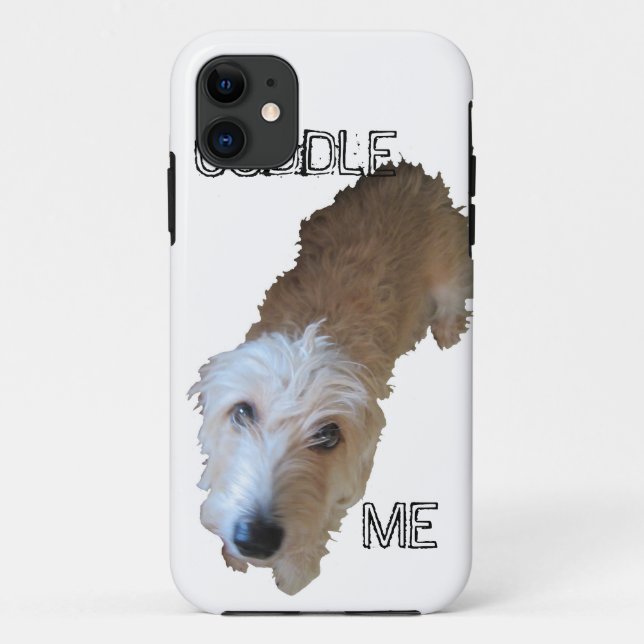 Scruffy Dog "CUDDLE ME" iPhone 5 Funda (Reverso)