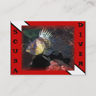 Scuba Diver Rockfish - Tarjeta de visita