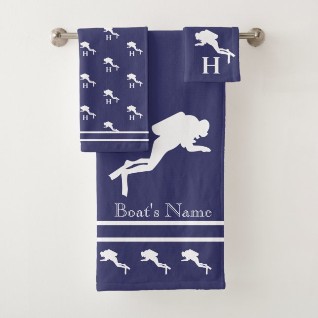 SCUBA DIVERS Gris Monogramado de la Marina Blanca (In situ)