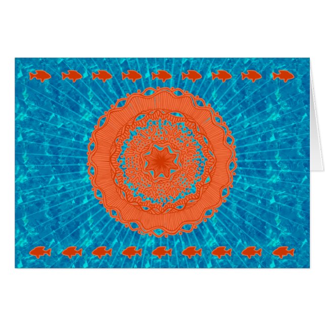 Scuba - Tarjeta de felicitación en blanco (Anverso (Horizontal))