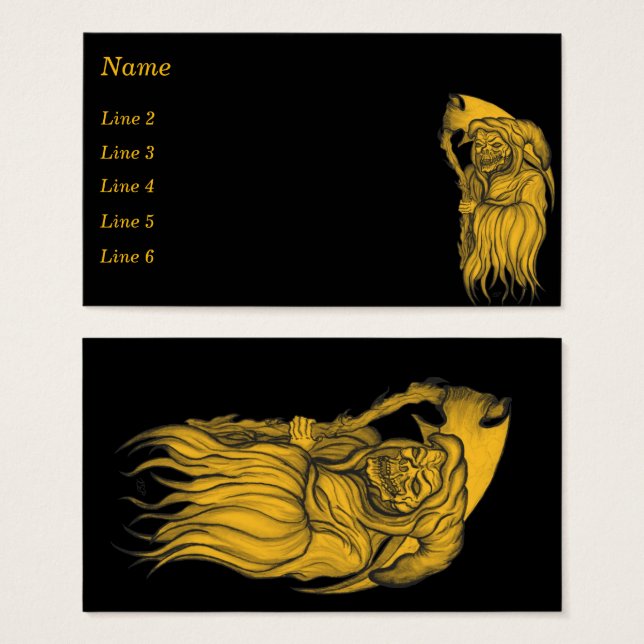 Scythe man - The Death, Grim Reaper (Anverso y reverso)