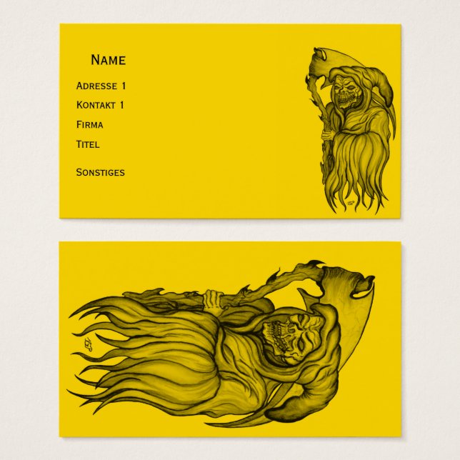 Scythe man - The Death, Grim Reaper (Anverso y reverso)