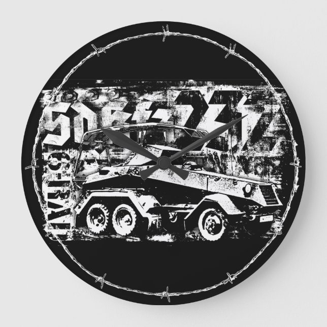 Sd.Kfz. 232 (6-Rad) Reloj de pared redondo (grande (Anverso)